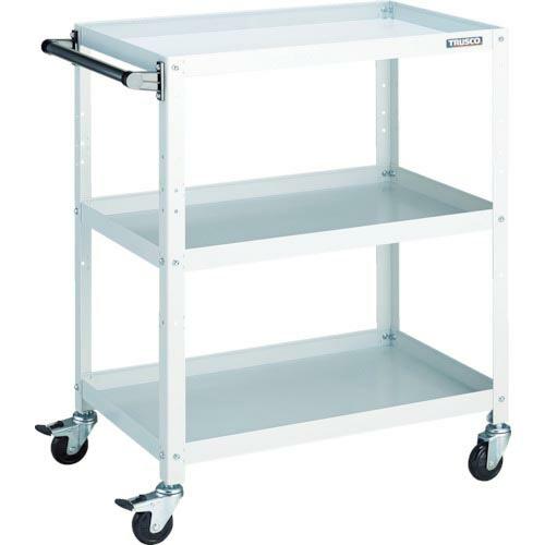 TRUSCO ツールワゴン ラビットワゴン 700X450 ハンドル付 ゴム車輪 ホワイト ( RB...