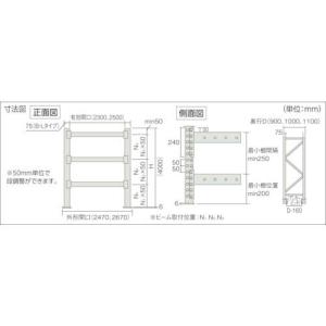 TRUSCO パレットラック1トン2300×900×H4000 3段 単体 ( 1D-40B23-09-3 )｜orangetool