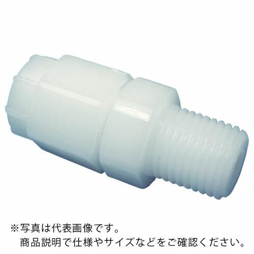 アラム チューブ継手 FUコネクター ハーフストレート ポリプロピレン(白)(1766-05) 適用...