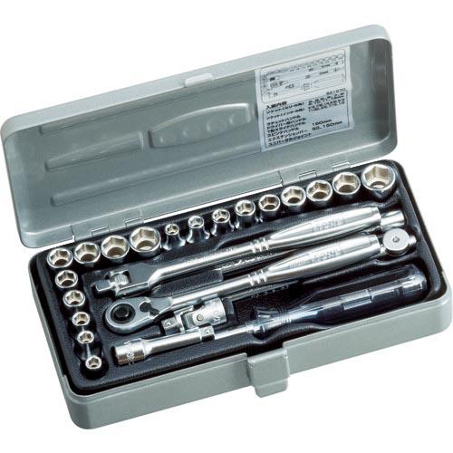 TONE ソケットレンチセット 6角タイプ 差込角6.35mm 25点セット ( S2187C ) ...