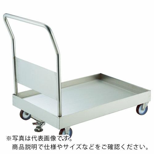 TRUSCO ステンレス台車 オールSUS304 皿型台車 1200X750 NU車輪 ストッパー付...