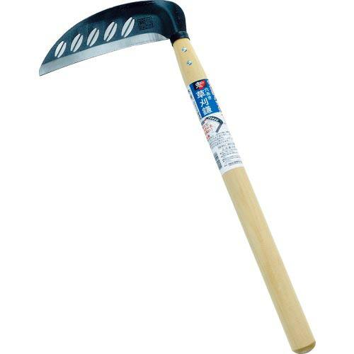 浅野木工所 (鋼付)穴あき草刈鎌195mm ( 2115 ) (有)浅野木工所