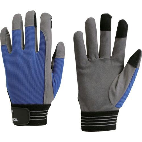 TRUSCO 【売切廃番】グリッピング人工皮革手袋(袖口ゴム・マジックタイプ) X-TGRIP フィ...