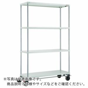 TRUSCO スチールラック フェニックスラック 1800X600 U車輪4輪S付 W色 抗菌粉体塗装 ( PER-6664-U125-B4-W ) トラスコ中山(株)｜orangetool