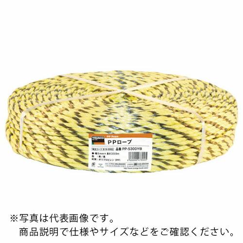 TRUSCO PPロープ 幅6mmX長さ200m 黄黒 ( PP-6200YB ) トラスコ中山(株...