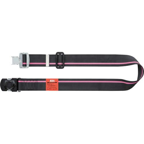 KH ワンタッチバックル胴ベルト 1400mm 黒-ピンク/黒 ( 47673PNF ) (株)基陽
