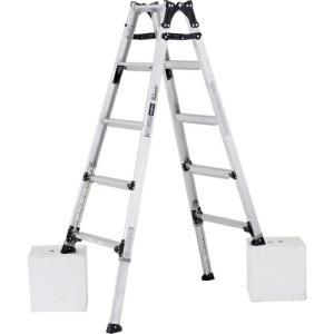 アルインコ 伸縮脚立(ステップ幅広)150cm 最大使用質量100kg ( PRW150FX )｜orangetool