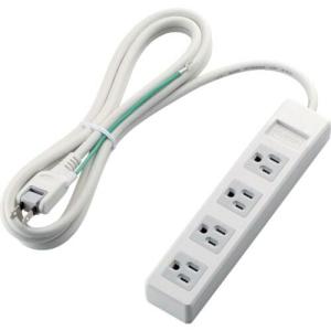 エレコム 3pinタップ スタンダード 4口 2.5m ホワイト ( T-T1A-3425WH )｜orangetool