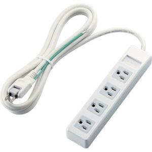 エレコム オフィス用タップ 3ピンプラグ マグネット付 4口 2.5m ホワイト ( T-T1B-3425WH )｜orangetool