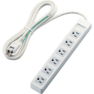 エレコム オフィス用タップ 3ピンプラグ マグネット付 6口 2.5m ホワイト ( T-T1B-3625WH )｜orangetool
