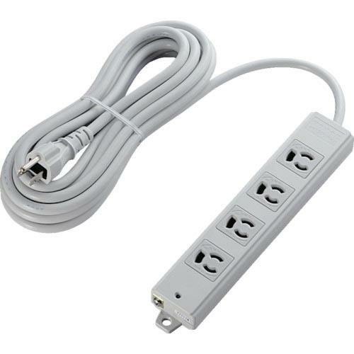 エレコム RoHS対応 3P 抜け止 マグネット 4個口 5.0m グレー ( T-WRM3450L...