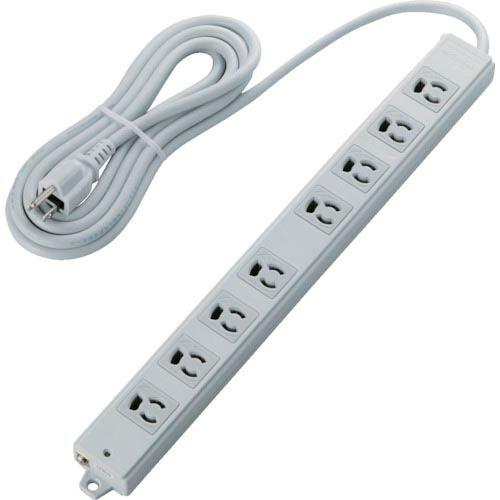 ELECOM RoHS対応 工事用 8個口 3ピン 抜け止めタップ 雷サージ防止 3m ( T-WR...