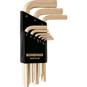 BONDHUS 六角L-レンチ ショート ゴールド セット9本組(1.5-10mm) ( HLX9MSG )｜orangetool