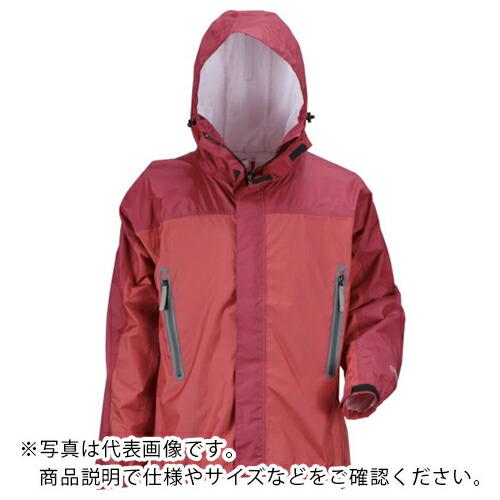 カジメイク KJレインパーカー レッド L ( 7710-44-L ) (株)カジメイク (メーカー...