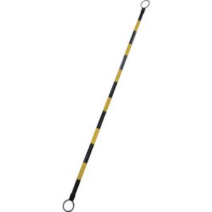 緑十字 コーンバー 黄/黒(トラ) コーンバーB(大) 34mmΦ×2m 反射タイプ ABS樹脂 ( 122102 ) (株)日本緑十字社｜orangetool