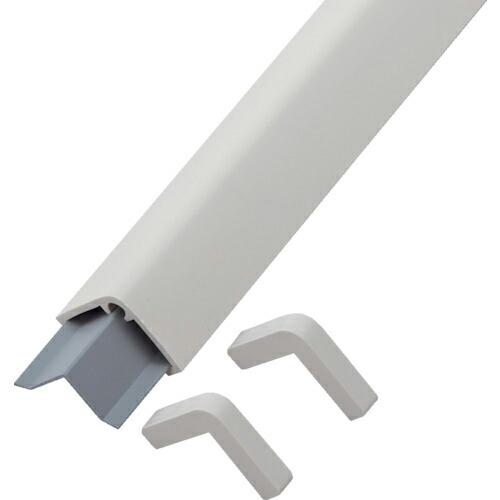 緑十字 コーナー用ガードパッド アイボリ GPS-I 65×65×1000mm ビス6個付 ( 24...