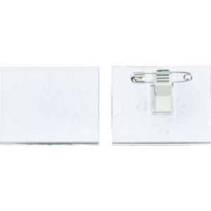 緑十字 角型名札 41×50mm(台紙39×50mm) 両用クリップ付 ( 298041 ) (株)日本緑十字社｜orangetool