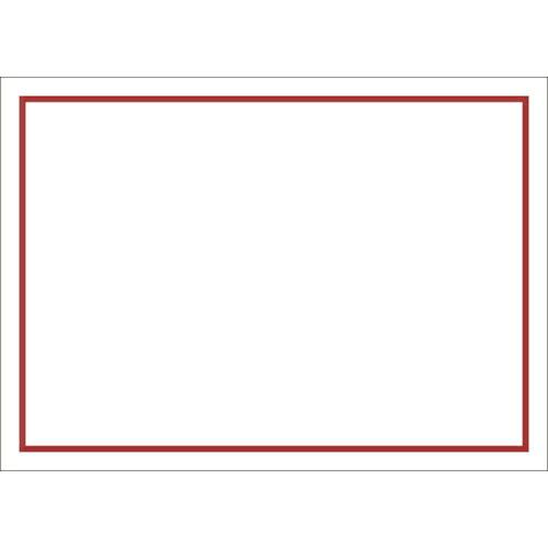 ユニット ゼッケンステッカー背中用 赤枠白地無地 ( 831-967 ) ユニット(株)