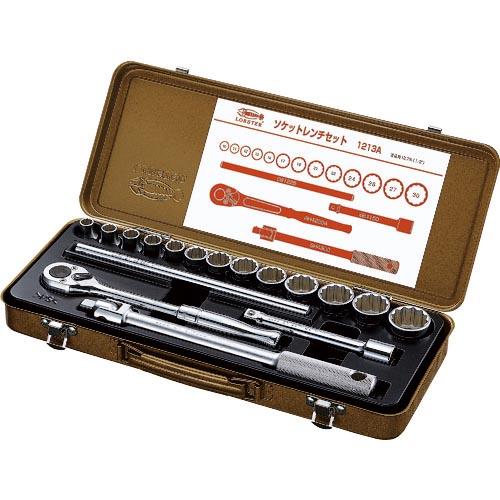 エビ ソケットレンチセット 差込角12.7mm 12角 ( 1213A ) (株)ロブテックス