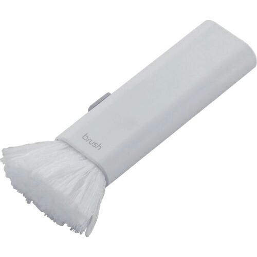 ELECOM クリーニングブラシコンパクト収納タイプ2種類の毛ホワイト ( KBR-014WH )