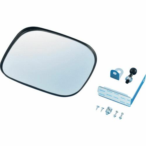 緑十字 小型カーブミラー(マグネットタイプ) 黒 壁角15BK 150×180mm 取付金具付 ( ...