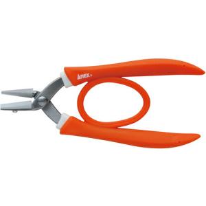 アネックス ラジオペンチ(ステンレス) ナイロンカバー付 ラバーグリップヤットコ 片丸タイプ(平・丸) 全長135mm ( 252-N ) (株)兼古製作所｜orangetool