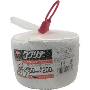 ユタカメイク 荷造り紐 PPテープ玉 50mm×200m 160g 白 ( M-102  W (50MM) ) (株)ユタカメイク｜orangetool