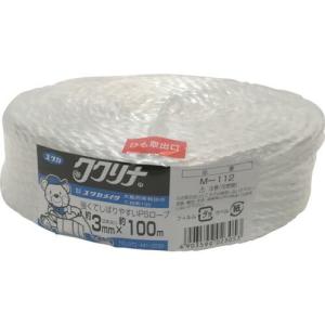 ユタカメイク 荷造り紐 PSロープ 白 3Φ×100m ( M-112 (3MMX100M) ) (株)ユタカメイク｜orangetool