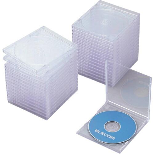 ELECOM ( エレコム )　ＣＤ・ＤＶＤ・Ｂｌｕ−ｒａｙプラケース　１枚収納　クリア　（３０枚入...