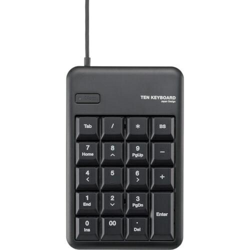 ELECOM 2ポートUSB2.0HUB付USBテンキーボード Mサイズ ブラック ( TK-TCM...