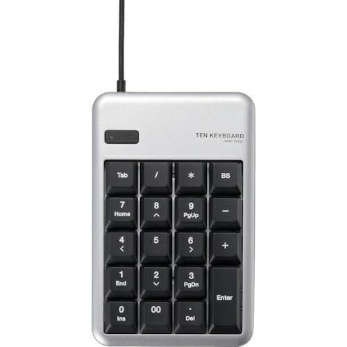 ELECOM 2ポートUSB2.0HUB付USBテンキーボード Mサイズ シルバー ( TK-TCM...