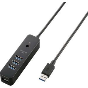 エレコム USB3.0ハブ 4ポート強力マグネット付 コードキーパー付 ブラック ( U3H-T410SBK )｜orangetool