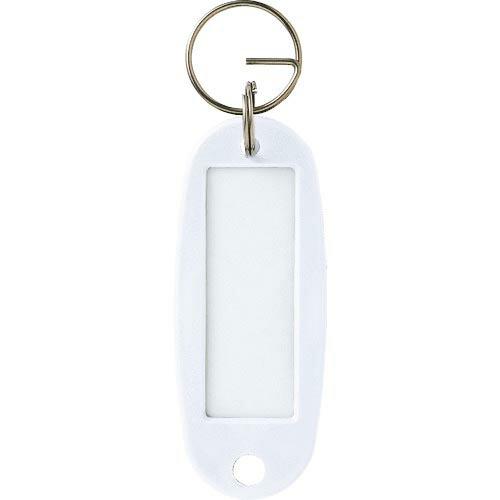 OP キーホルダー名札 ハードタイプ 10枚 白 ( KH-50-10-WH ) オープン工業(株)