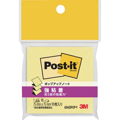 3M ポスト・イット 強粘着ポップアップノート 詰替用 イエロー ( 654SSPOP-Y ) スリ...