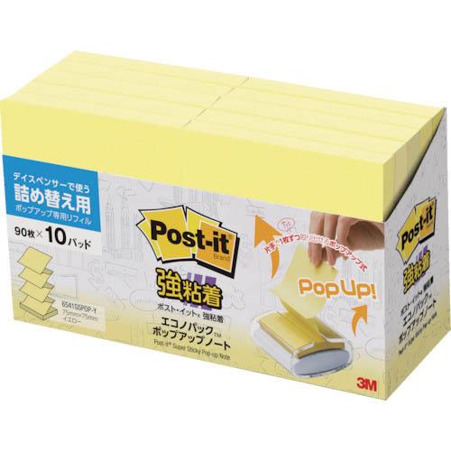 3M ポスト・イット 強粘着ポップアップノート 詰替用 イエロー ( 6541SSPOP-Y ) ス...