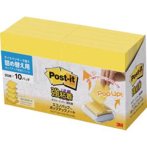 3M ポスト・イット 強粘着ポップアップノート 詰替用 ビビットイエロー ( 6541SSPOP-VY ) スリーエム ジャパン(株)文具・オフィス事業部｜orangetool