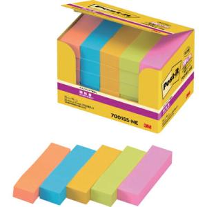 3M ポスト・イット 強粘着 50X15mm 90枚X25パッド 5色混色 ( 7001SS-NE ) スリーエム ジャパン(株)文具・オフィス事業部｜orangetool