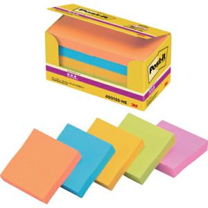 3M ポスト・イット 強粘着 50X50mm 90枚X10パッド 5色混色 ( 6501SS-NE ) スリーエム ジャパン(株)文具・オフィス事業部｜orangetool