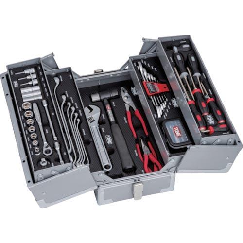 TONE 整備用工具セット ツールセット(シルバー仕様) 間口433×奥行220×高さ240mm (...