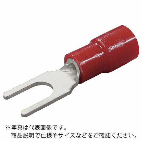 ニチフ 環境配慮形絶縁被覆付Y形端子Y形(100個入)より線0.3~1.65外寸5.8mmスタッド径...