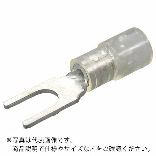 ニチフ 環境配慮形絶縁被覆付Y形端子Y形(100個入)より線0.3~1.65外寸9.6mmスタッド径...