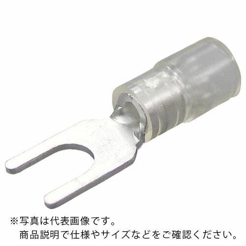 ニチフ 環境配慮形絶縁被覆付Y形端子Y形(100個入)より線1.04~2.63外寸6.4mmスタッド...