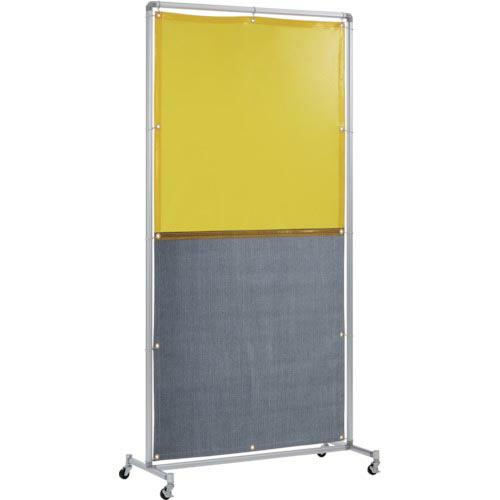 吉野 遮光火花兼用衝立 単体型 1×2 キャスター足(イエロー×A種シート) ( YS-12SC-Y...