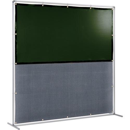 吉野 遮光火花兼用衝立 単体型 2×2 固定足(ダークグリーン×A種シート) ( YS-22SF-D...