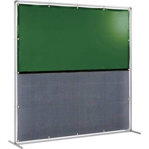 吉野 遮光火花兼用衝立 単体型 2×2 固定足(グリーン×A種シート) ( YS-22SF-G-BW...