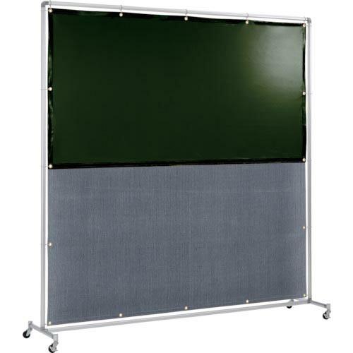 吉野 遮光火花兼用衝立 単体型 2×2 キャスター足(ダークグリーン×A種シート) ( YS-22S...