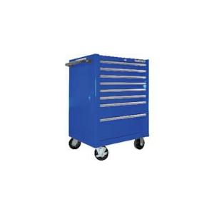 バーコ 8段引き出し ロールキャブ ブルー ゴムマット仕様天板 ( K1475K8PCM )｜orangetool