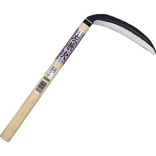 GS 左兼次薄鎌(180mm丸)柄付 ( 3911 ) キンボシ(株)
