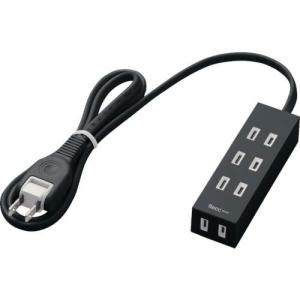 【SALE価格】ELECOM シャッタータップ flecc barra 4個口 1.0m ブラック ( T-NFL01-2410BK ) エレコム(株)｜orangetool