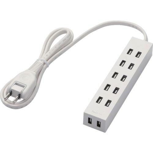 ELECOM シャッタータップ flecc barra 6個口 1.0m ホワイト ( T-NFL0...